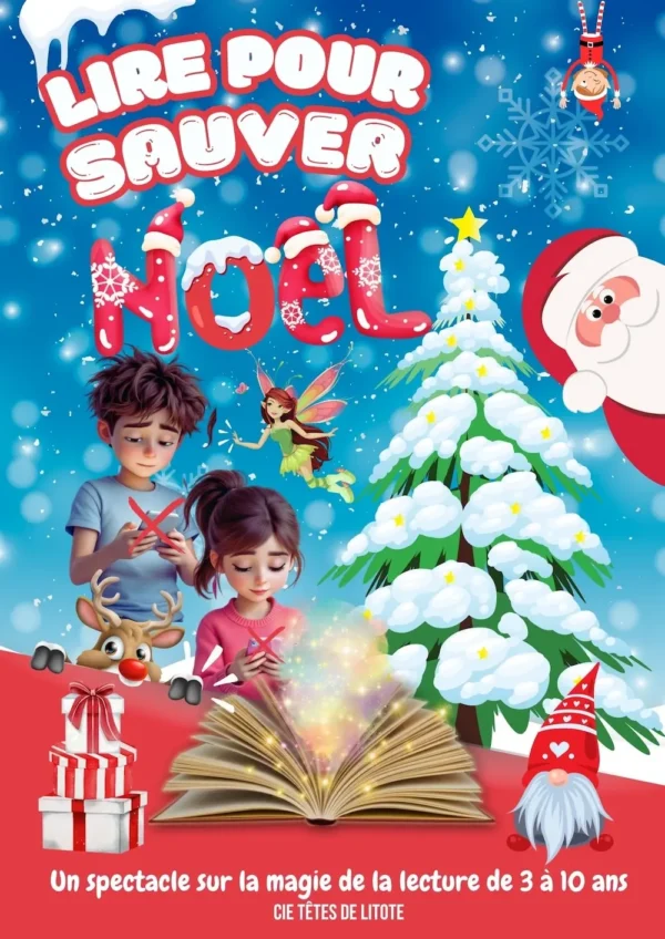 4 - 20 decembre Affiche Lire pour sauver Noel