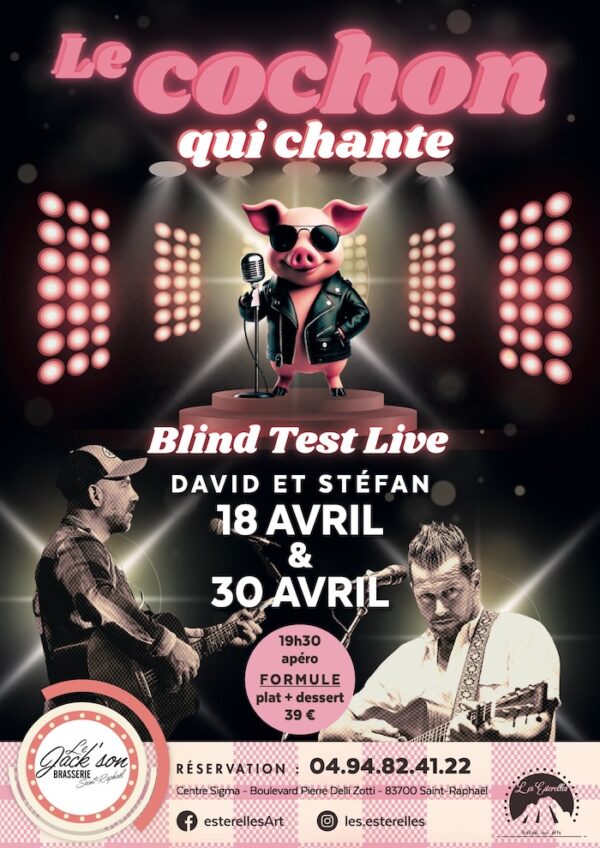 Affiche A3 Le cochon qui chante-1